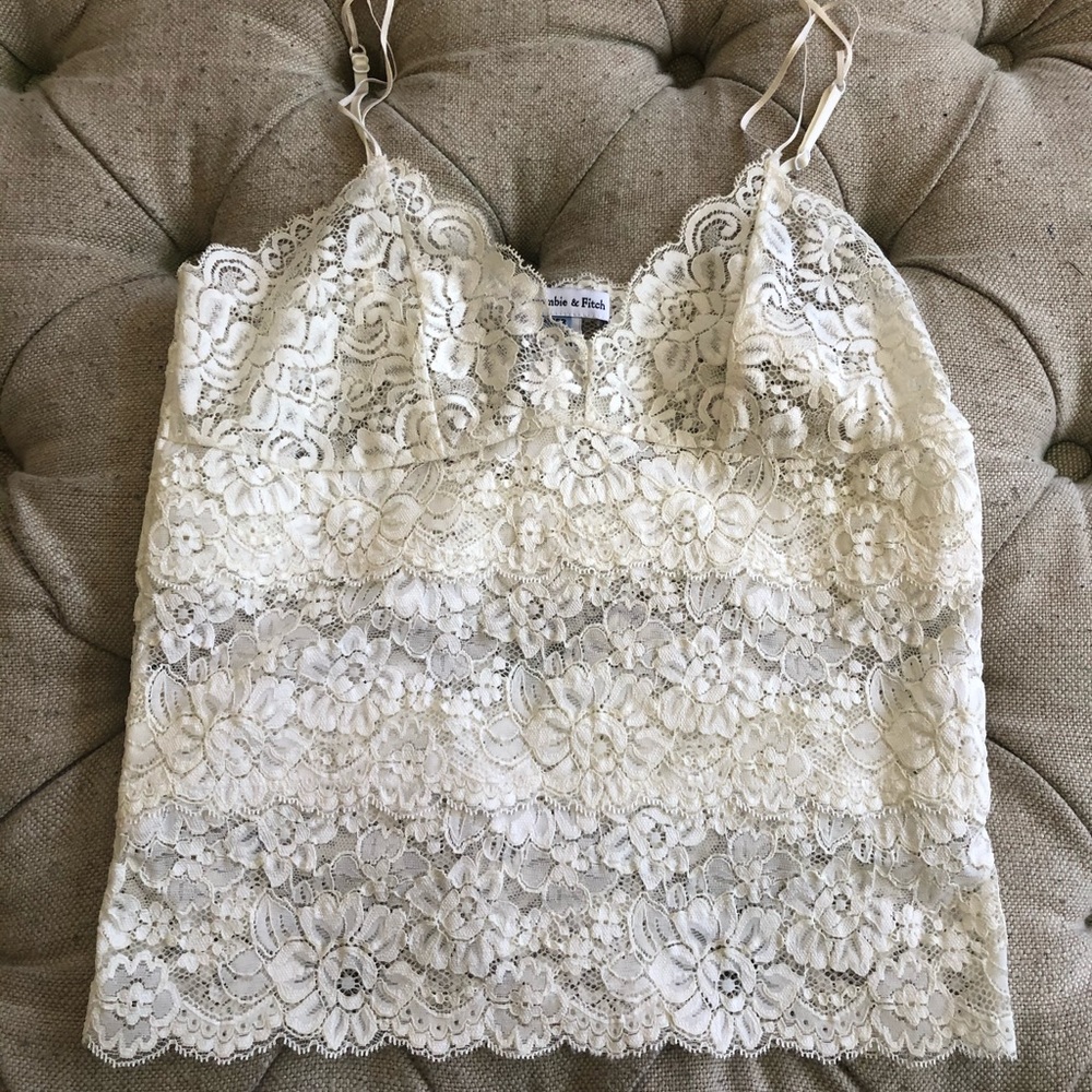 Abercrombie & Fitch Ivory Lace Cami